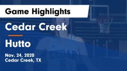 Cedar Creek  vs Hutto  Game Highlights - Nov. 24, 2020
