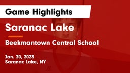 Saranac Lake  vs Beekmantown Central School Game Highlights - Jan. 20, 2023