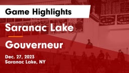 Saranac Lake  vs Gouverneur  Game Highlights - Dec. 27, 2023