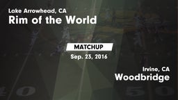 Matchup: Rim of the World vs. Woodbridge  2016