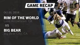 Recap: Rim of the World  vs. Big Bear  2016