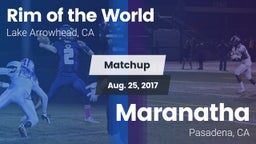 Matchup: Rim of the World vs. Maranatha  2017