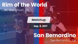 Matchup: Rim of the World vs. San Bernardino  2017