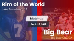 Matchup: Rim of the World vs. Big Bear  2017