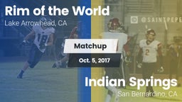 Matchup: Rim of the World vs. Indian Springs  2017