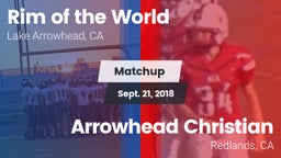 Matchup: Rim of the World vs. Arrowhead Christian  2018