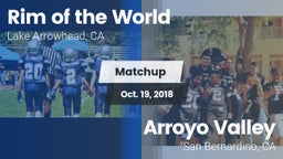 Matchup: Rim of the World vs. Arroyo Valley  2018
