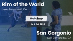 Matchup: Rim of the World vs. San Gorgonio  2018