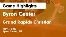 Byron Center  vs Grand Rapids Christian  Game Highlights - May 3, 2022