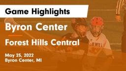 Byron Center  vs Forest Hills Central  Game Highlights - May 25, 2022