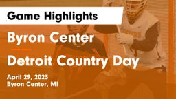 Byron Center  vs Detroit Country Day  Game Highlights - April 29, 2023