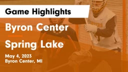Byron Center  vs Spring Lake  Game Highlights - May 4, 2023