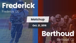 Matchup: Frederick vs. Berthoud  2016