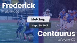 Matchup: Frederick vs. Centaurus  2017