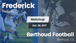 Matchup: Frederick vs. Berthoud Football 2017