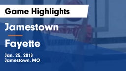 Jamestown  vs Fayette  Game Highlights - Jan. 25, 2018