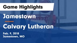 Jamestown  vs Calvary Lutheran  Game Highlights - Feb. 9, 2018