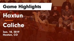 Haxtun  vs Caliche  Game Highlights - Jan. 18, 2019