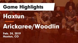 Haxtun  vs Arickaree/Woodlin  Game Highlights - Feb. 24, 2019