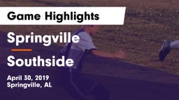 Springville  vs Southside  Game Highlights - April 30, 2019