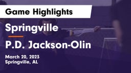 Springville  vs P.D. Jackson-Olin  Game Highlights - March 20, 2023