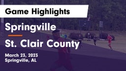 Springville  vs St. Clair County  Game Highlights - March 23, 2023