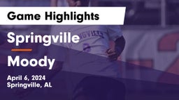 Springville  vs Moody  Game Highlights - April 6, 2024