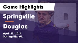 Springville  vs Douglas  Game Highlights - April 22, 2024