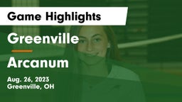Greenville  vs Arcanum  Game Highlights - Aug. 26, 2023