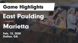 East Paulding  vs Marietta  Game Highlights - Feb. 13, 2020