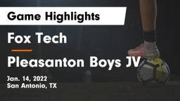 Fox Tech  vs Pleasanton Boys JV Game Highlights - Jan. 14, 2022