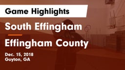 South Effingham  vs Effingham County  Game Highlights - Dec. 15, 2018