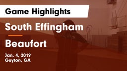South Effingham  vs Beaufort  Game Highlights - Jan. 4, 2019
