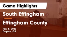 South Effingham  vs Effingham County  Game Highlights - Jan. 5, 2019