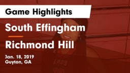 South Effingham  vs Richmond Hill  Game Highlights - Jan. 18, 2019