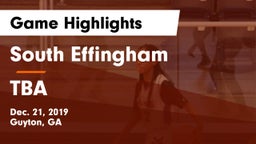 South Effingham  vs TBA Game Highlights - Dec. 21, 2019