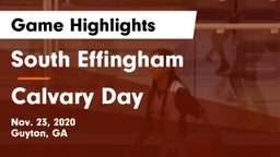 South Effingham  vs Calvary Day  Game Highlights - Nov. 23, 2020