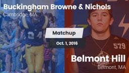 Matchup: Buckingham Browne & vs. Belmont Hill  2016