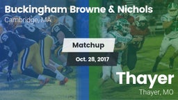 Matchup: Buckingham Browne & vs. Thayer  2017