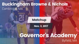 Matchup: Buckingham Browne & vs. Governor's Academy  2017