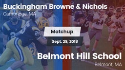 Matchup: Buckingham Browne & vs. Belmont Hill School 2018