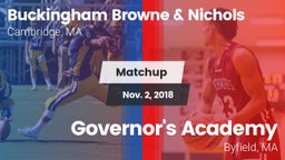 Matchup: Buckingham Browne & vs. Governor's Academy  2018