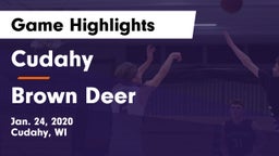 Cudahy  vs Brown Deer  Game Highlights - Jan. 24, 2020