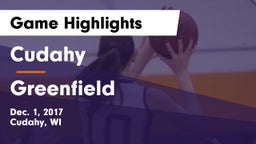 Cudahy  vs Greenfield  Game Highlights - Dec. 1, 2017
