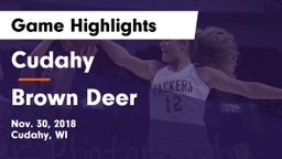 Cudahy  vs Brown Deer  Game Highlights - Nov. 30, 2018