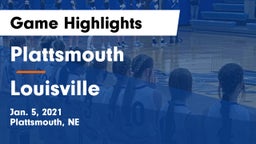 Plattsmouth  vs Louisville  Game Highlights - Jan. 5, 2021