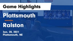 Plattsmouth  vs Ralston  Game Highlights - Jan. 28, 2021