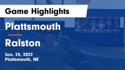 Plattsmouth  vs Ralston  Game Highlights - Jan. 24, 2022