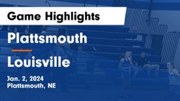 Plattsmouth  vs Louisville  Game Highlights - Jan. 2, 2024