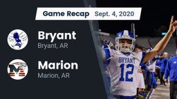 Recap: Bryant  vs. Marion  2020